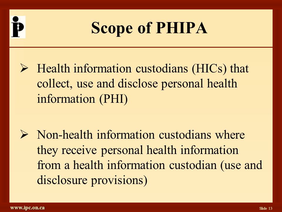 Phipa health information custodian definition investing